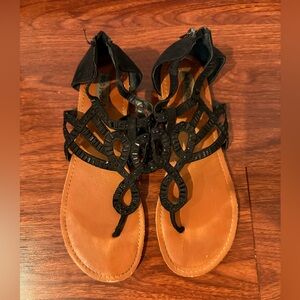 Not Rated Black Strappy Sandals